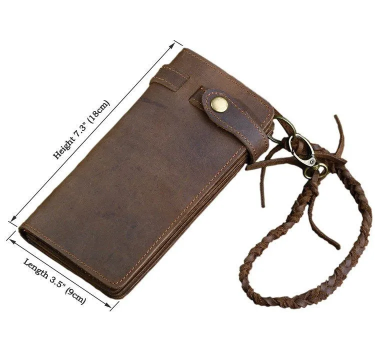 Large Brown Crazy Horse Clutch Wallet|Waled Crazy Horse Brown Mawr