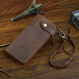 Large Brown Crazy Horse Clutch Wallet|Waled Crazy Horse Brown Mawr