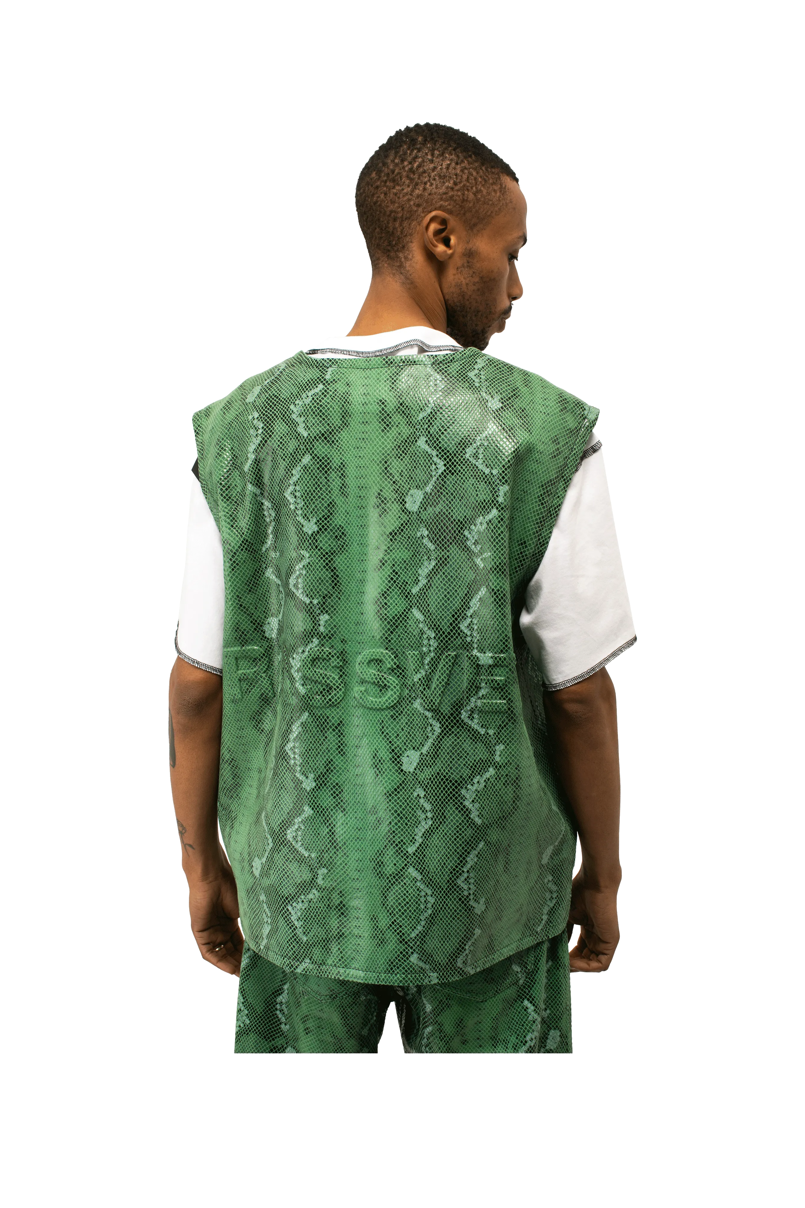 Leather Snake vest