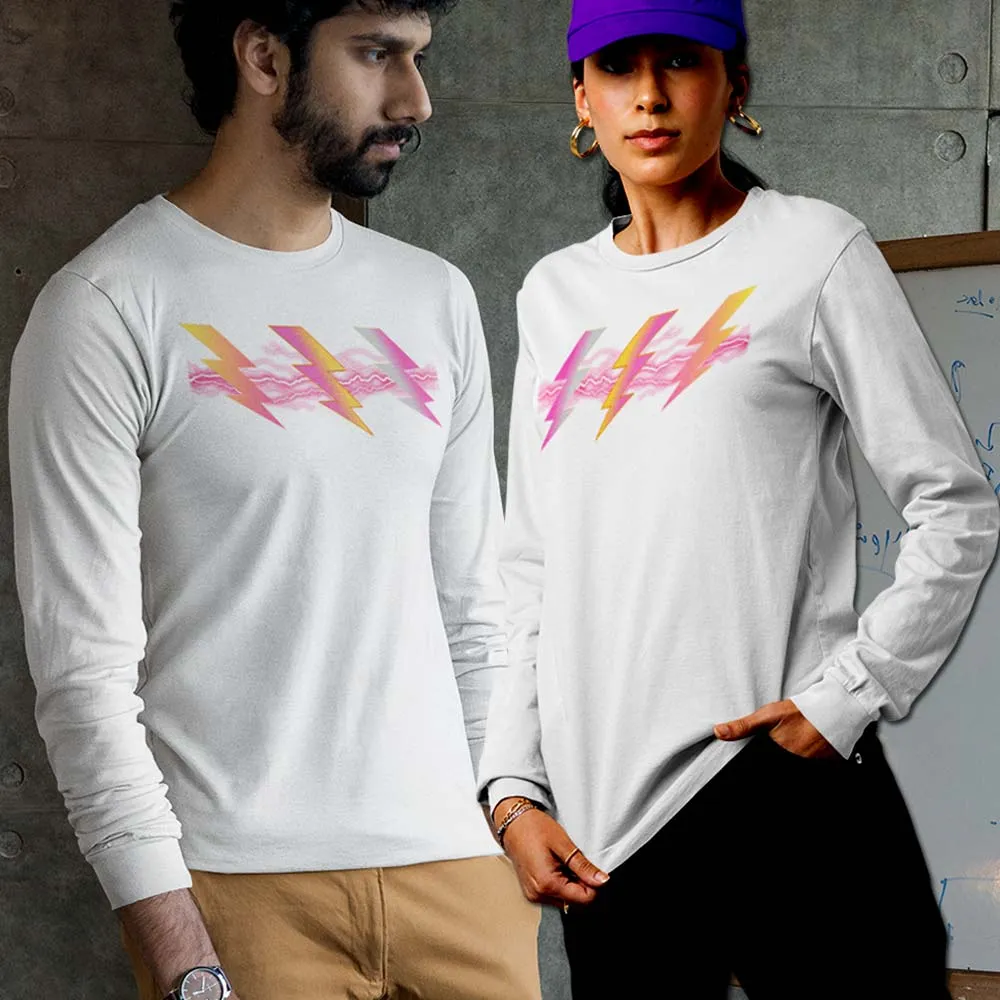 Lightning bolt graphic unisex long sleeve tee