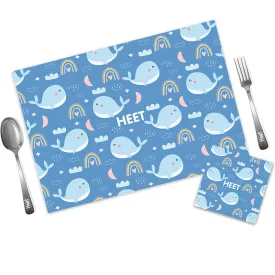 Mat Coaster Set - Whale,