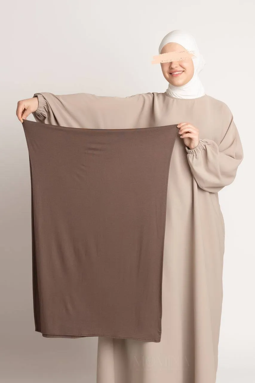 Matching Premium Jersey Hijab & Undercap Set - Suede Brown