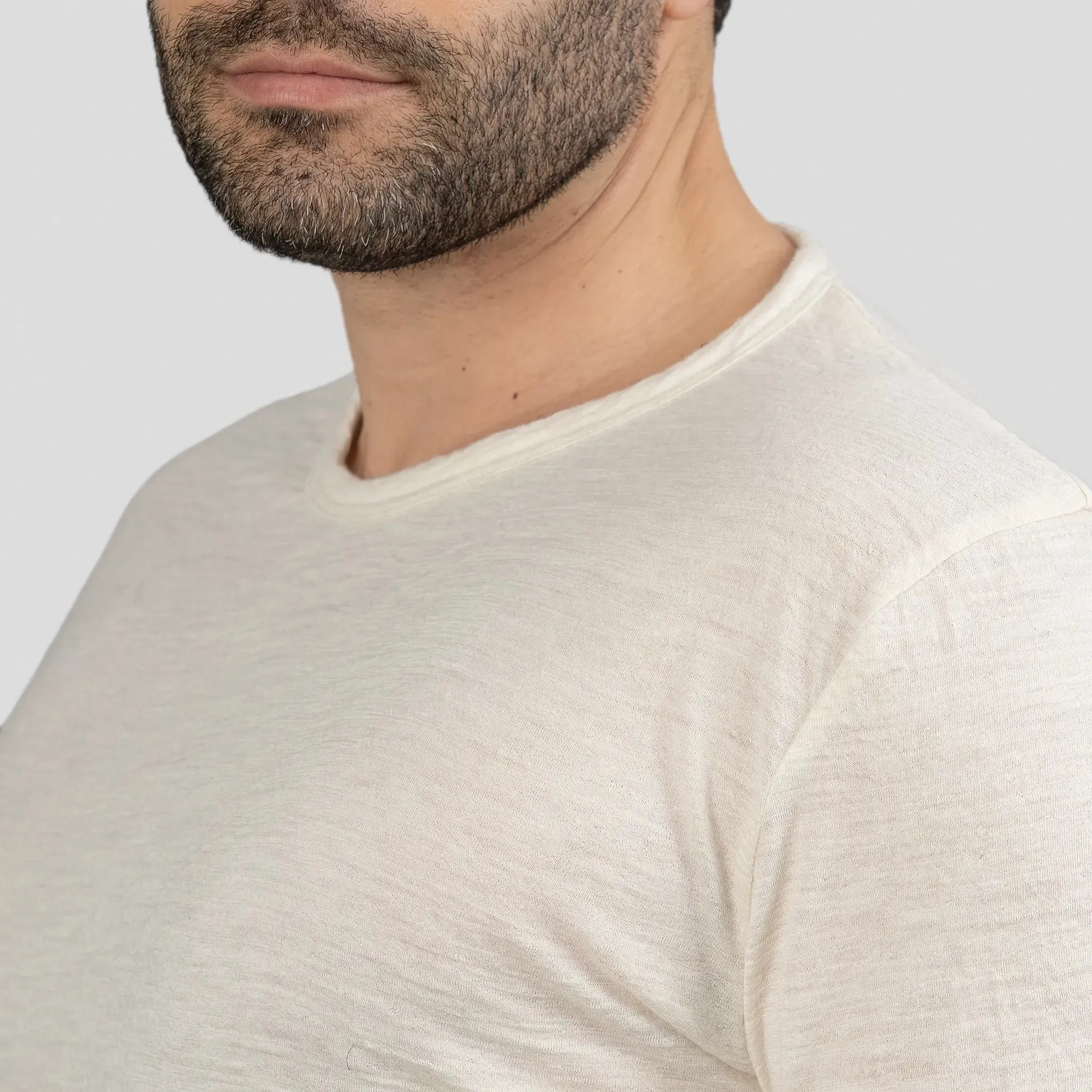 Men's Alpaca Wool Long Sleeve Base Layer: 160 Ultralight