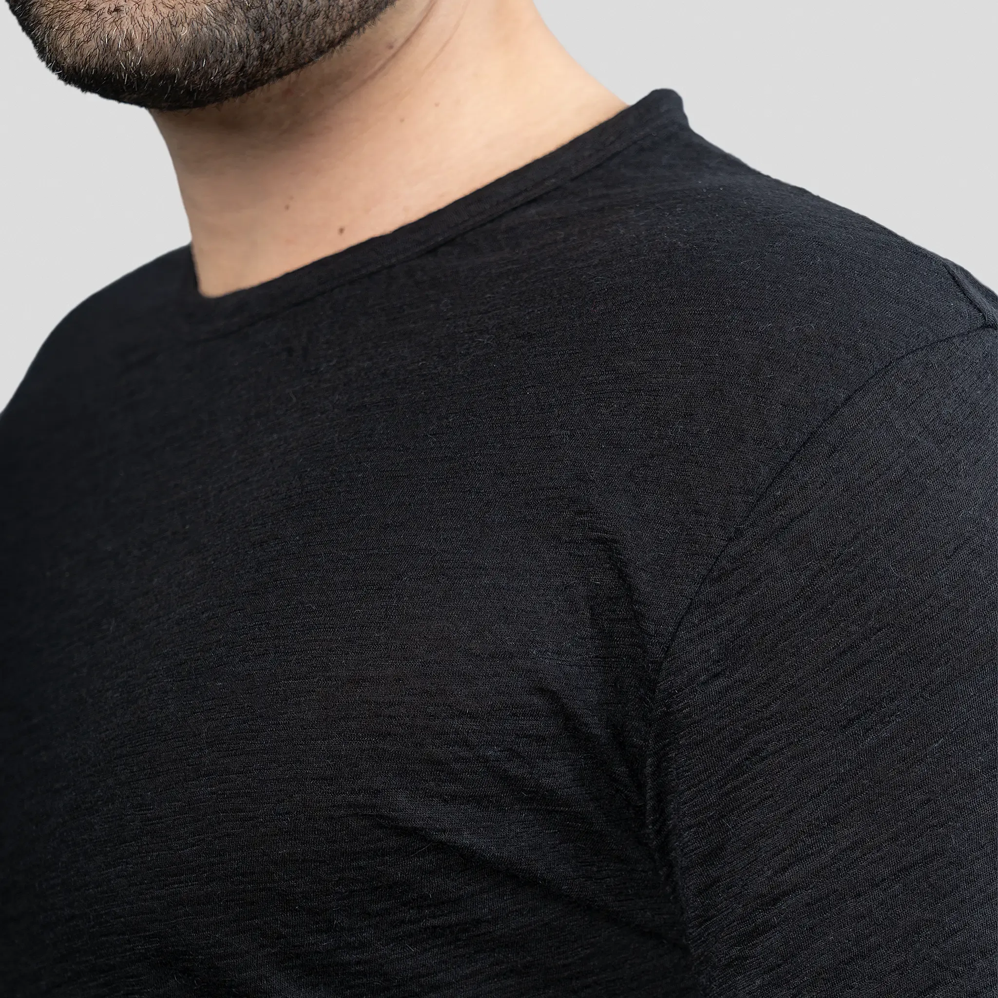 Men's Alpaca Wool Long Sleeve Base Layer: 160 Ultralight