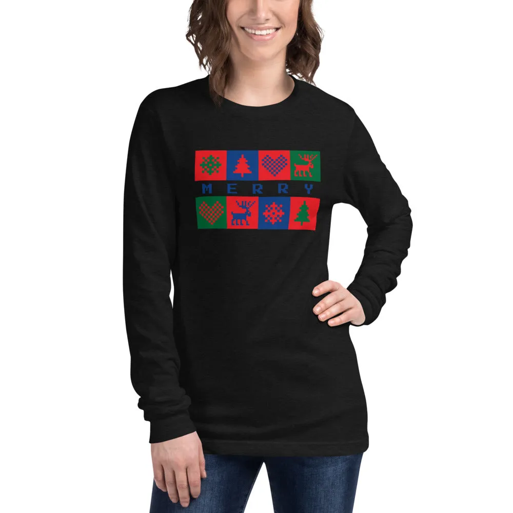 Merry Box Unisex Long Sleeve Tee - Bella   Canvas 3501