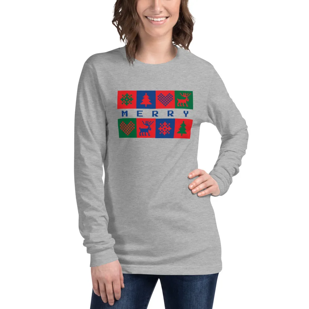 Merry Box Unisex Long Sleeve Tee - Bella   Canvas 3501