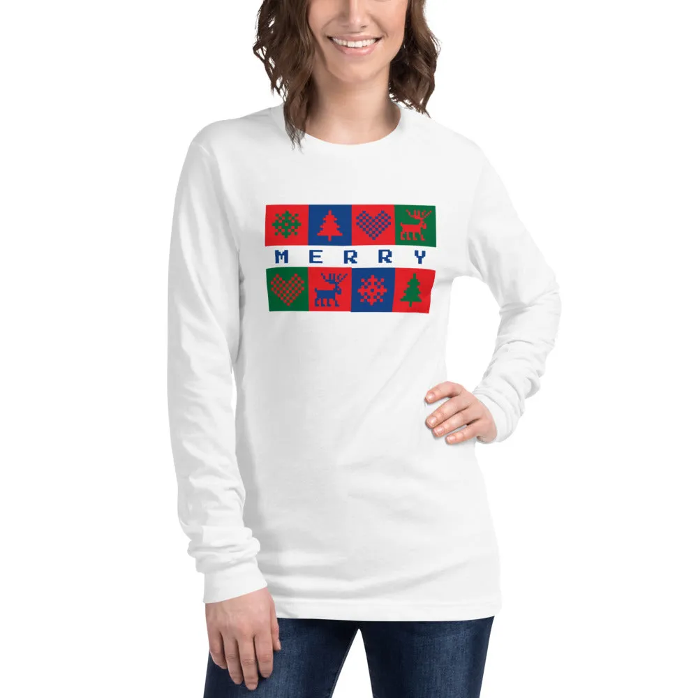 Merry Box Unisex Long Sleeve Tee - Bella   Canvas 3501
