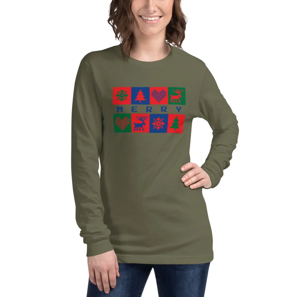 Merry Box Unisex Long Sleeve Tee - Bella   Canvas 3501