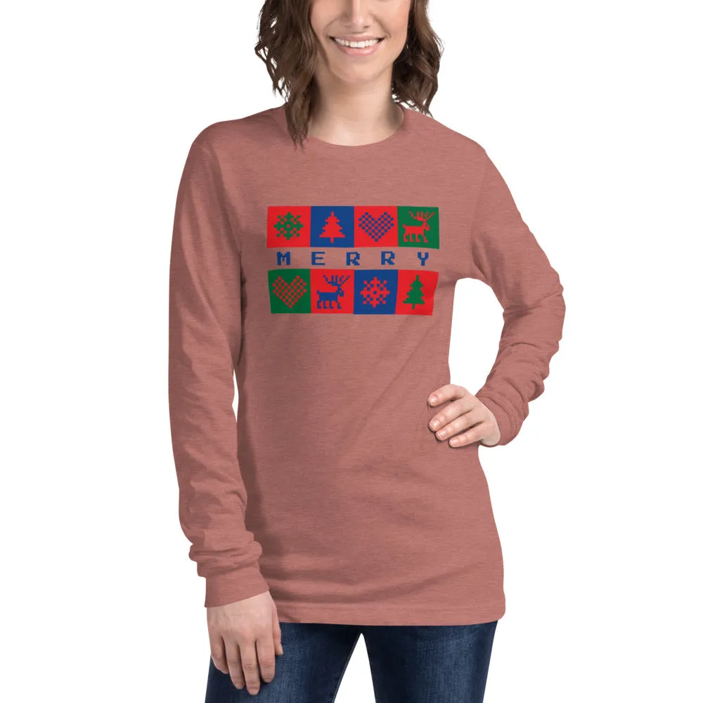 Merry Box Unisex Long Sleeve Tee - Bella   Canvas 3501