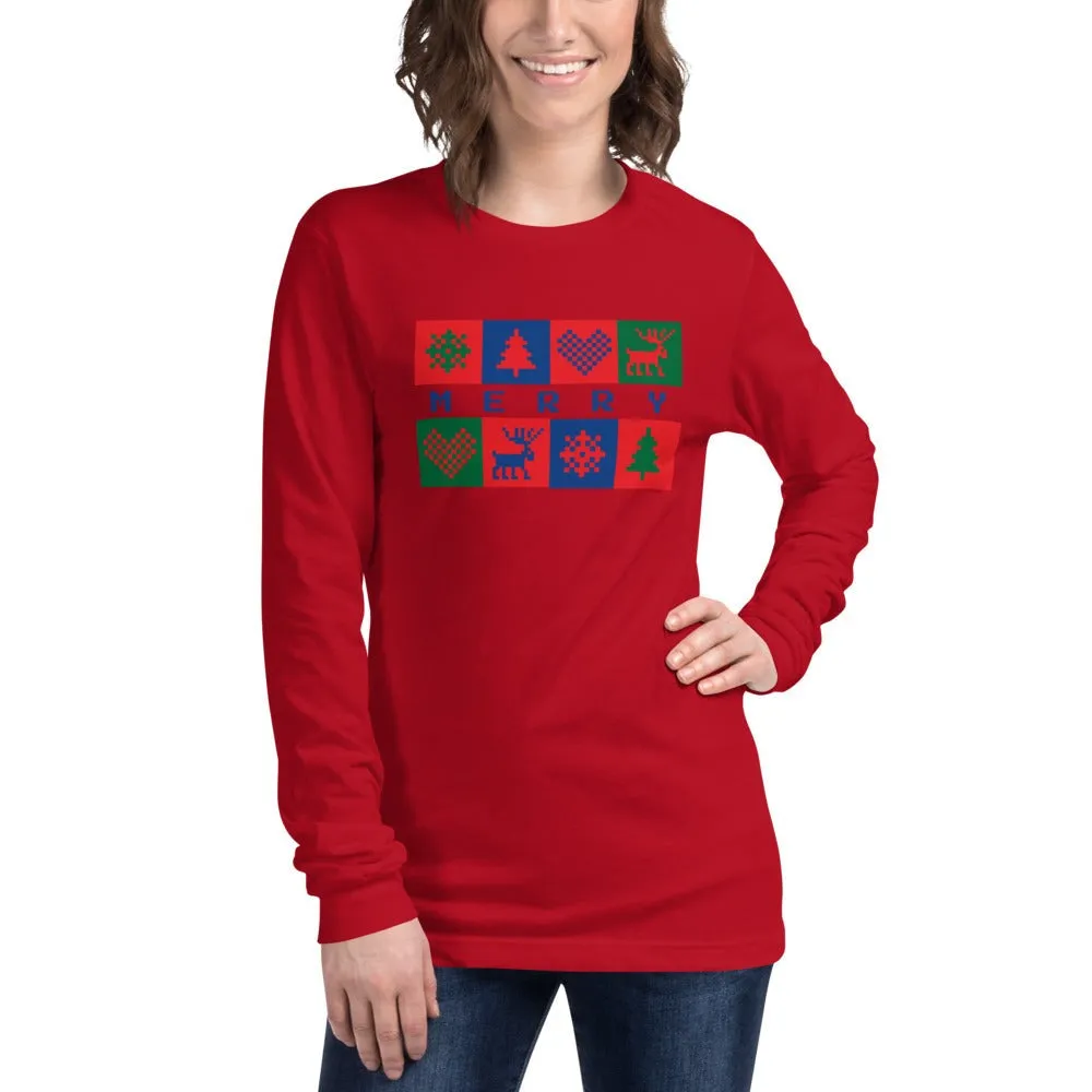 Merry Box Unisex Long Sleeve Tee - Bella   Canvas 3501