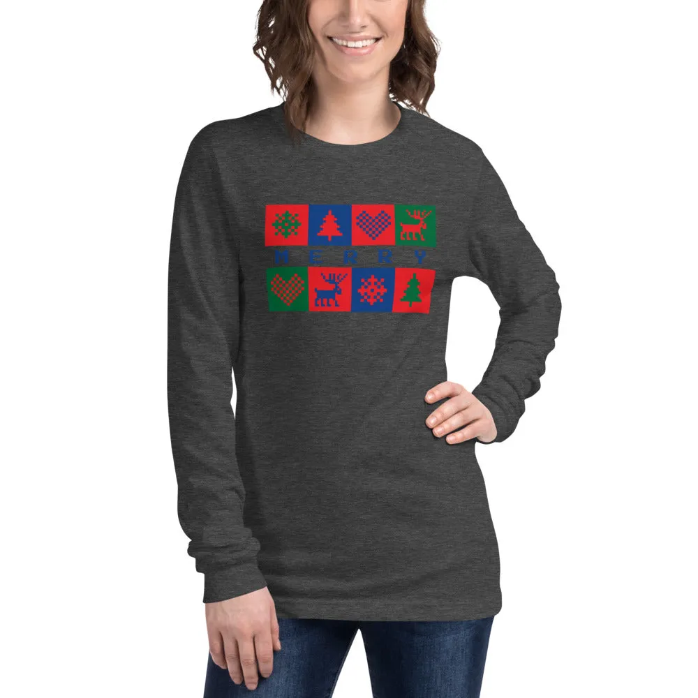 Merry Box Unisex Long Sleeve Tee - Bella   Canvas 3501