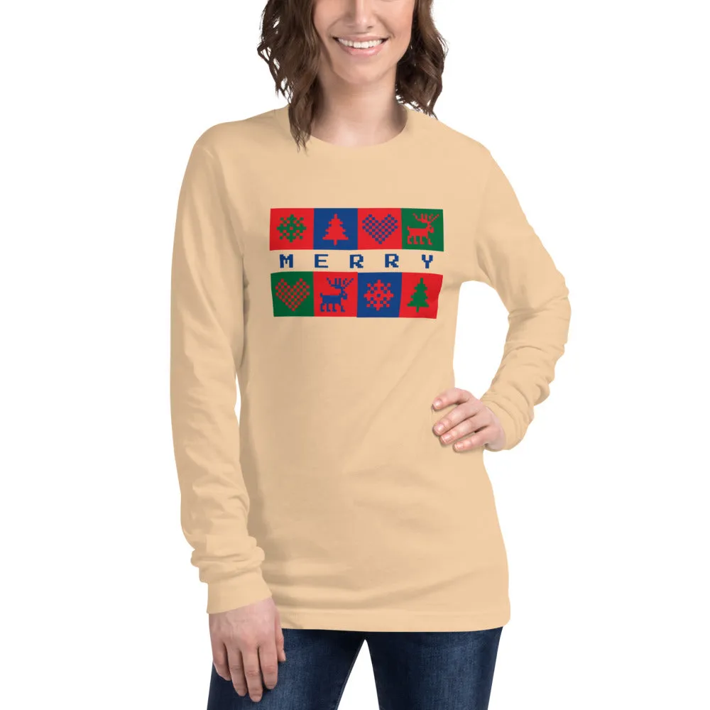 Merry Box Unisex Long Sleeve Tee - Bella   Canvas 3501