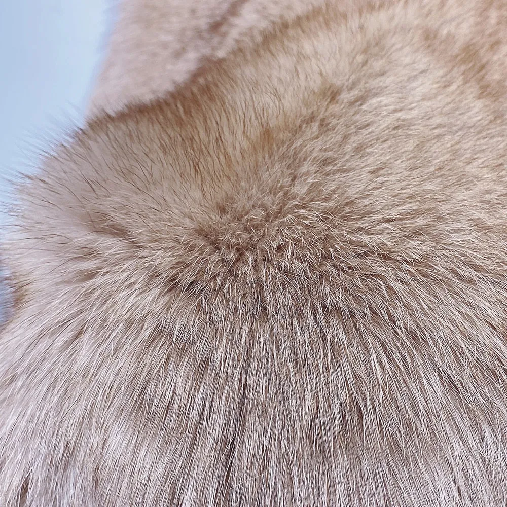Natural Big Collar Real Fox Fur Coat