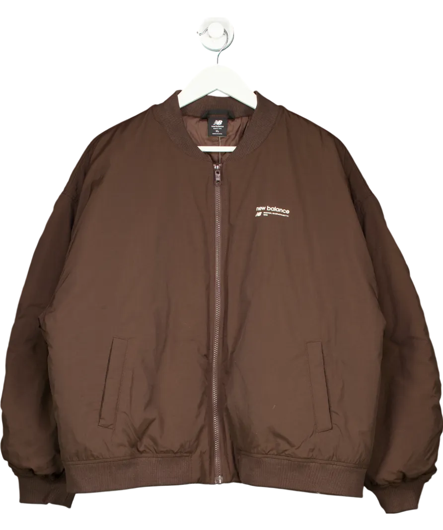 New Balance Brown Heritage Bomber Jacket UK XL