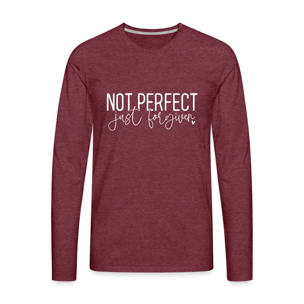 Not Perfect Just Forgiven Men's Premium Long Sleeve T-Shirt