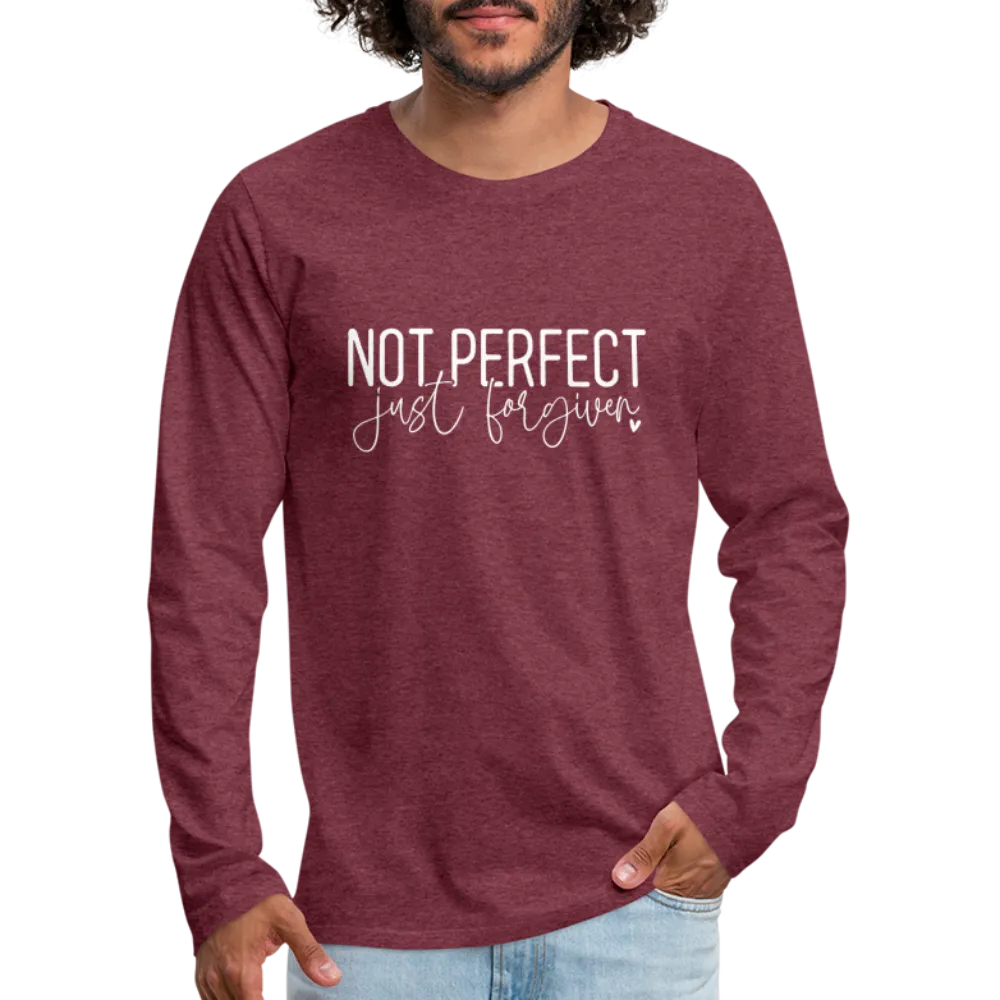 Not Perfect Just Forgiven Men's Premium Long Sleeve T-Shirt