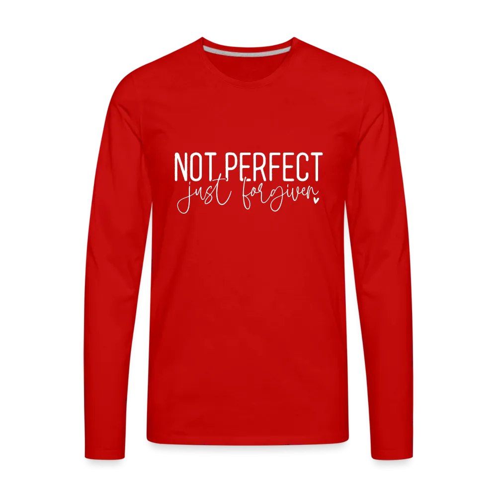 Not Perfect Just Forgiven Men's Premium Long Sleeve T-Shirt