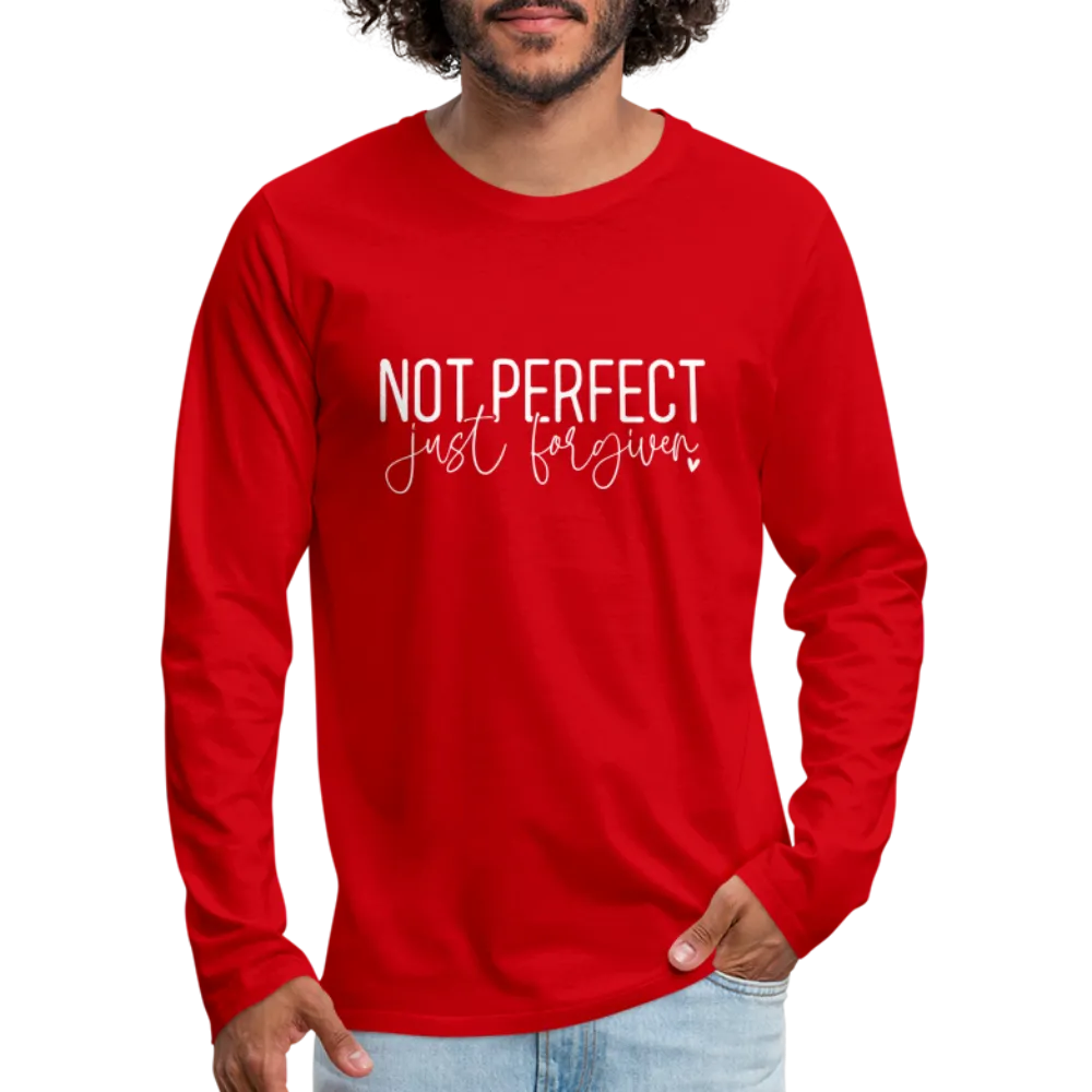 Not Perfect Just Forgiven Men's Premium Long Sleeve T-Shirt