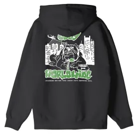 Obey felpa con cappuccio e cerniera Cane da guardia della città 112853546 nero