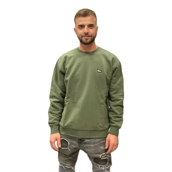 Obey Felpa da uomo Mini Box Logo Crew Specialty Fleece 112480100 thyme