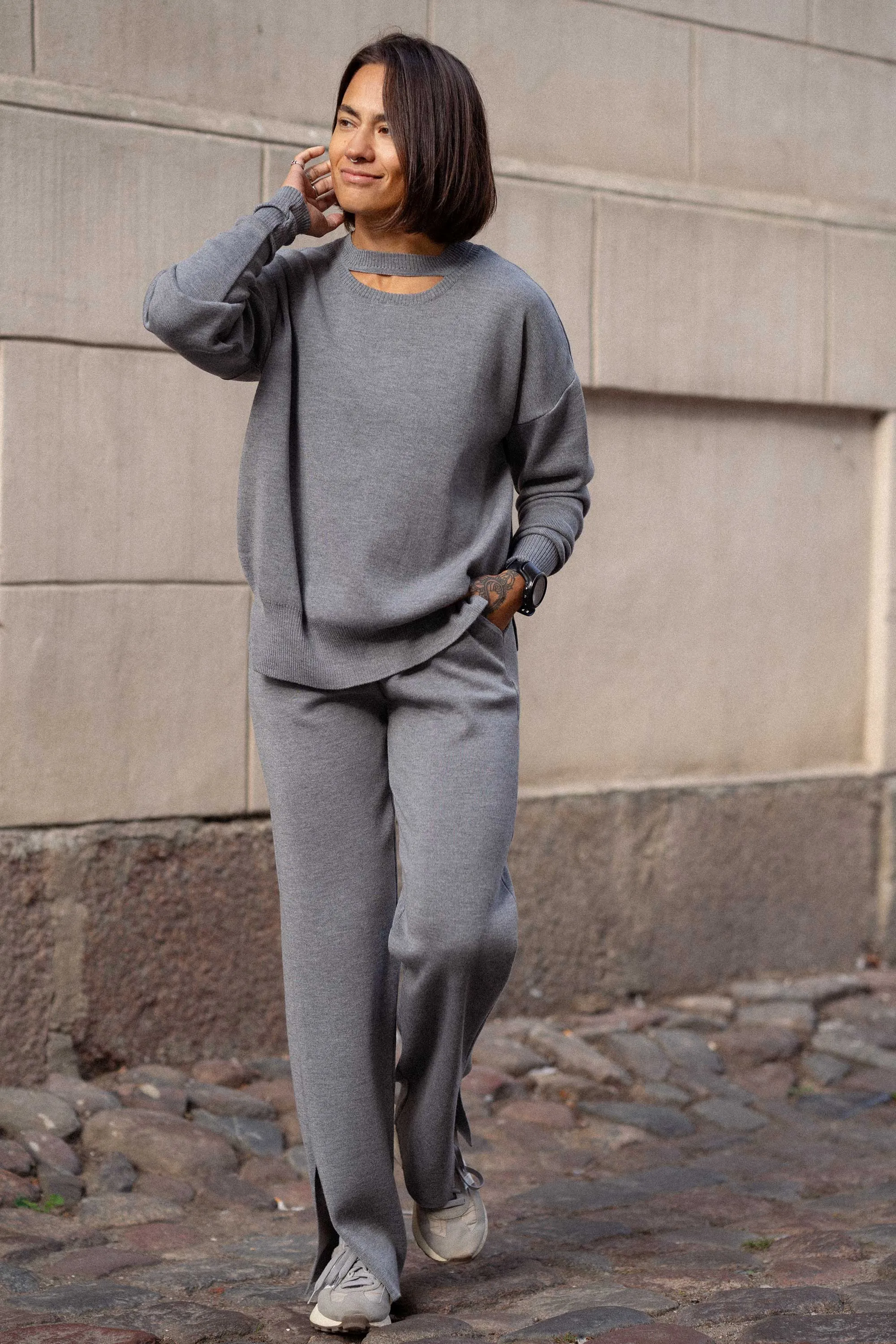 Ora 100% Merino Pants Light Grey