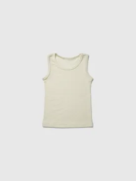organic merino wool and silk kids tank - natural