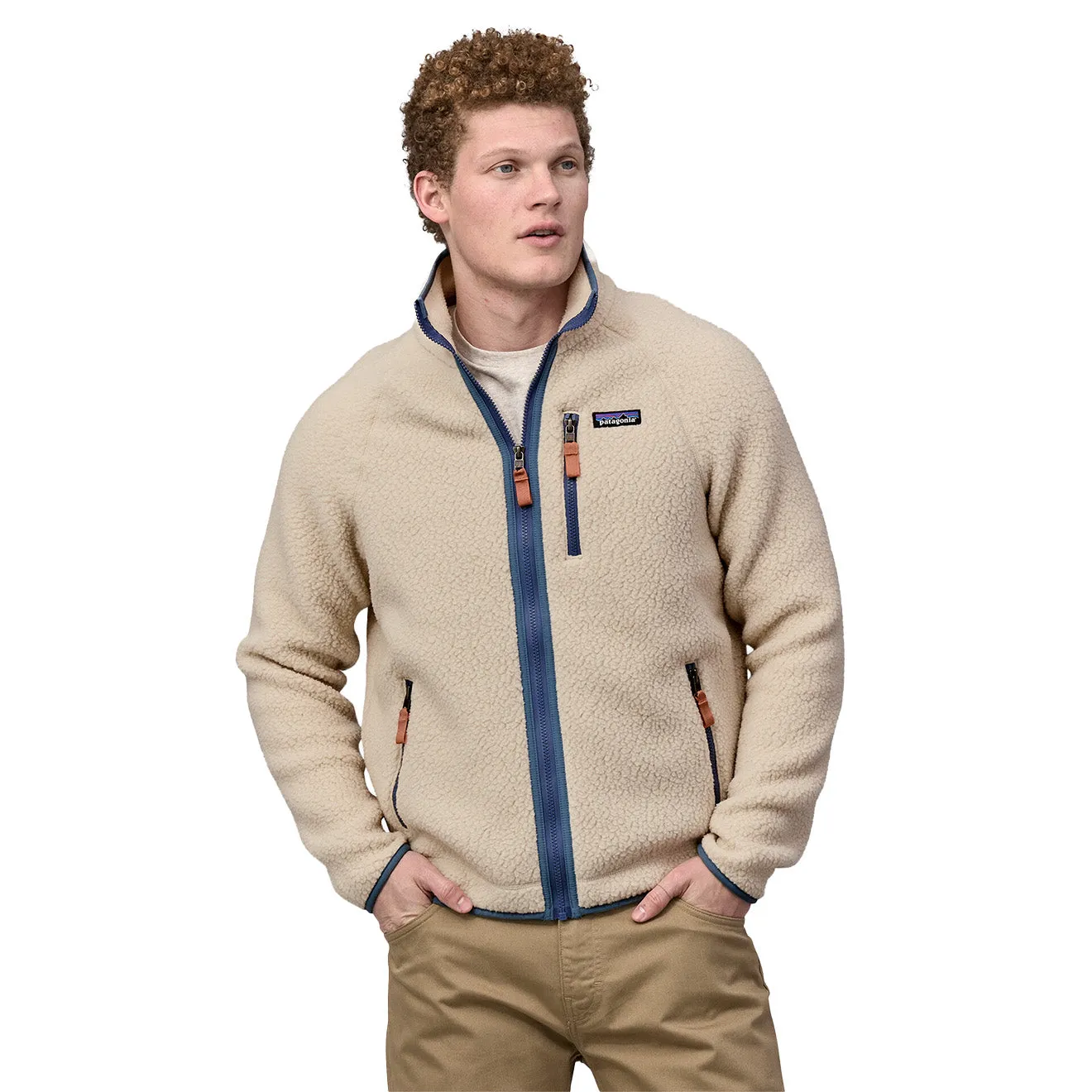 Patagonia Retro Pile Fleece Jacket Dark Natural / Utility Blue