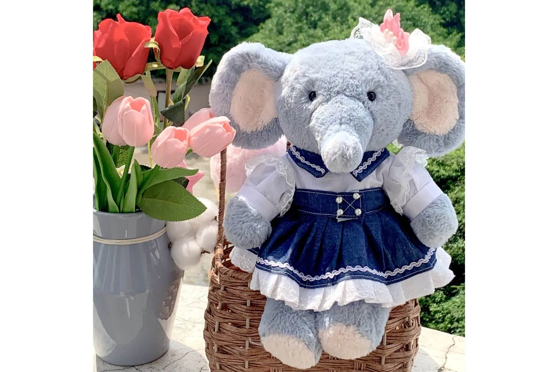 Personalized Denim School Jumper - for Jollyhugs Plushies