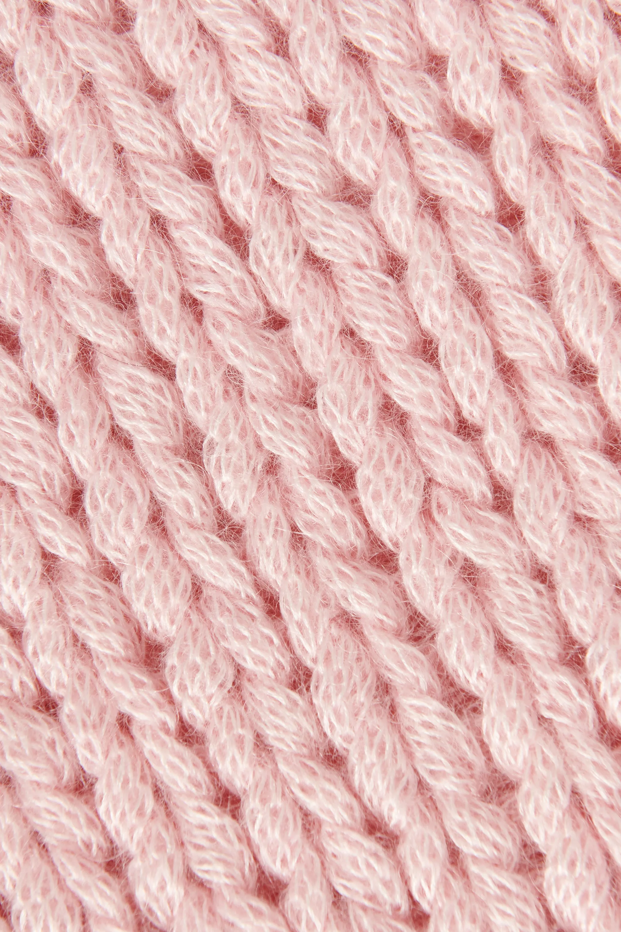 Pink Mohair Blend Preowned Hat and Scarf Set