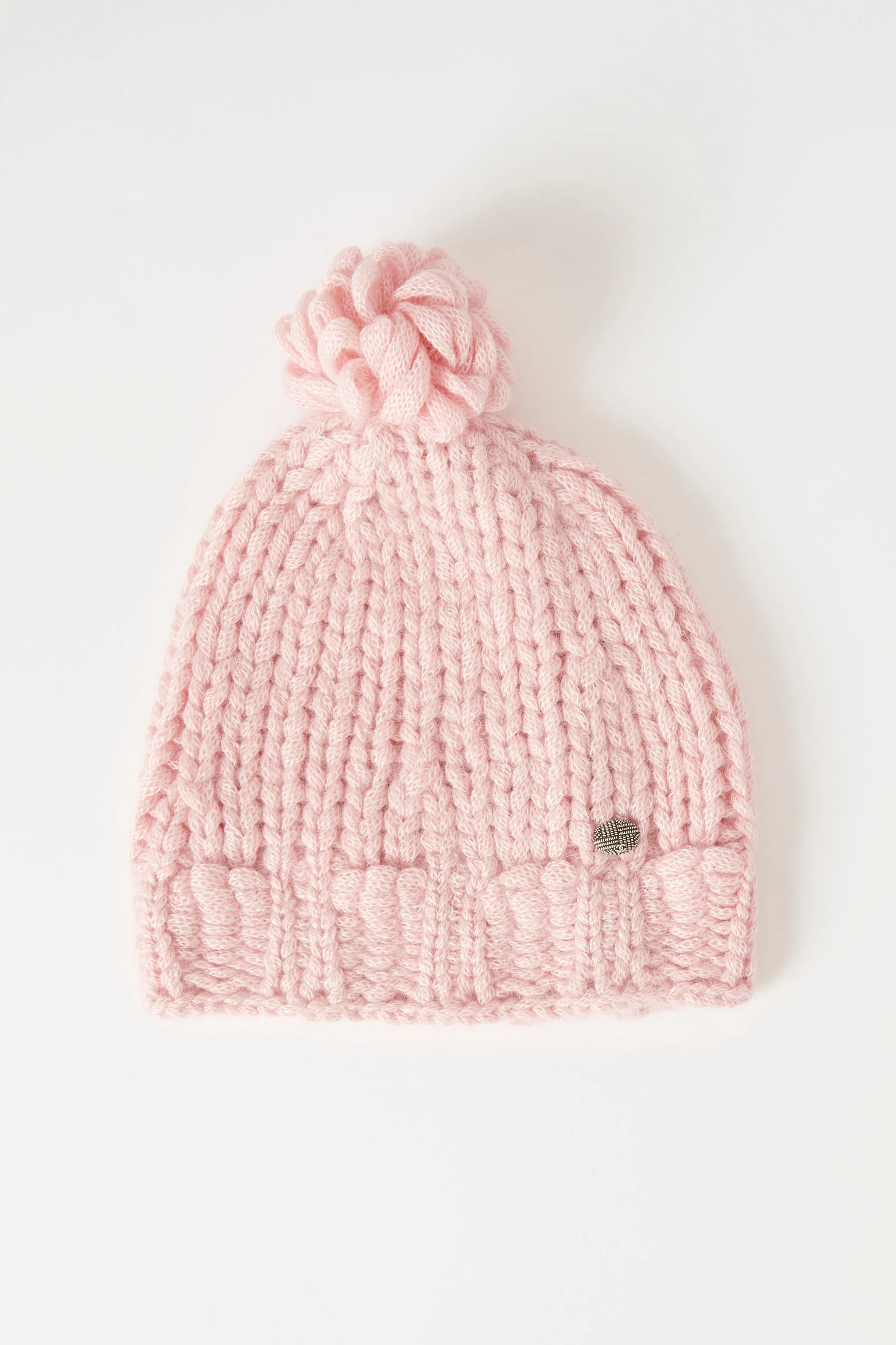 Pink Mohair Blend Preowned Hat and Scarf Set