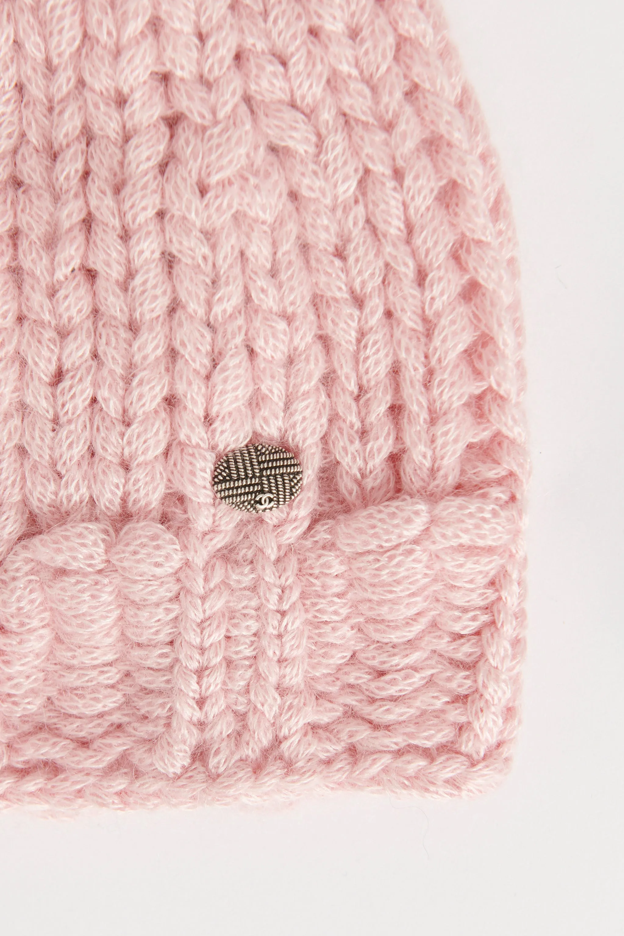 Pink Mohair Blend Preowned Hat and Scarf Set