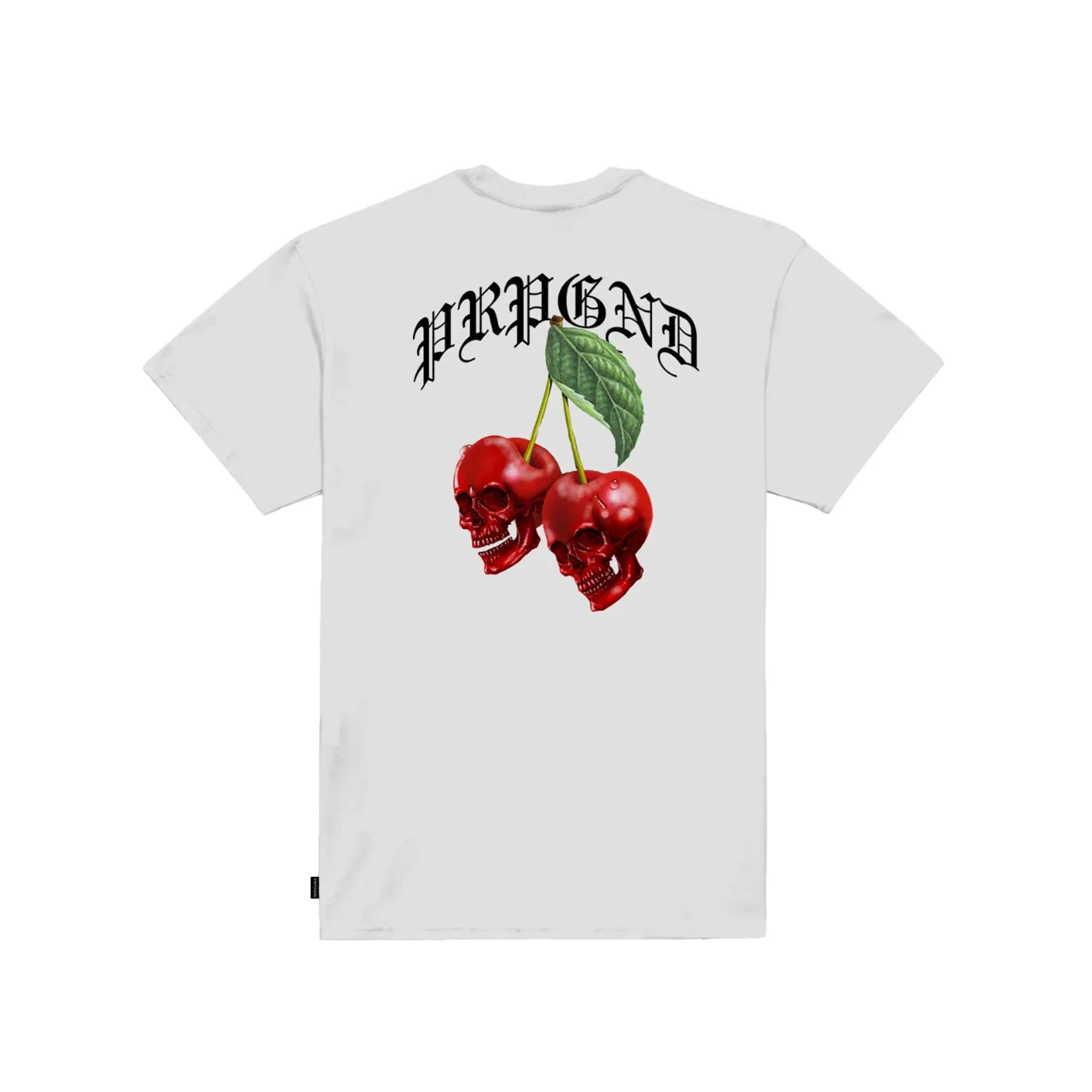 Propaganda maglietta manica corta da uomo con stampa Cherry 701-02 bianco