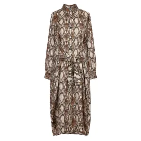 Python Midi Shirt Style Dress.