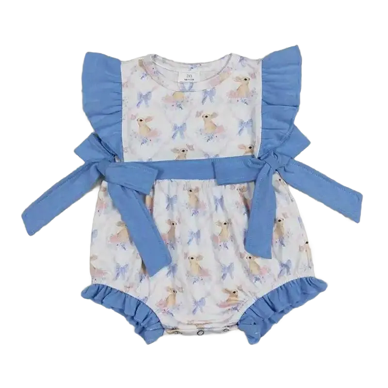 "Be My Bunny" Print Baby's Romper