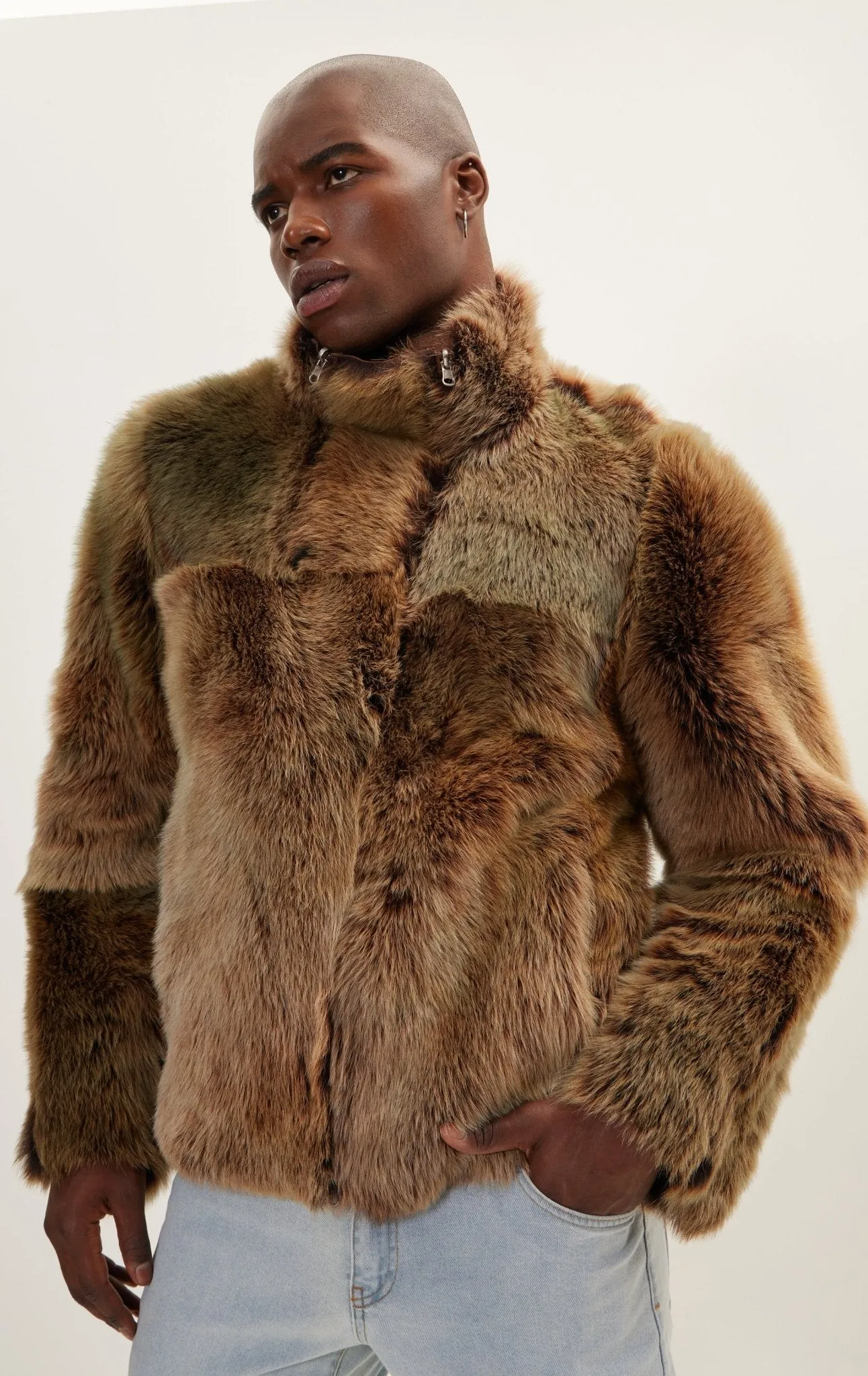 Reversible Toscana Shearling Genuine Leather Jacket - Coffee