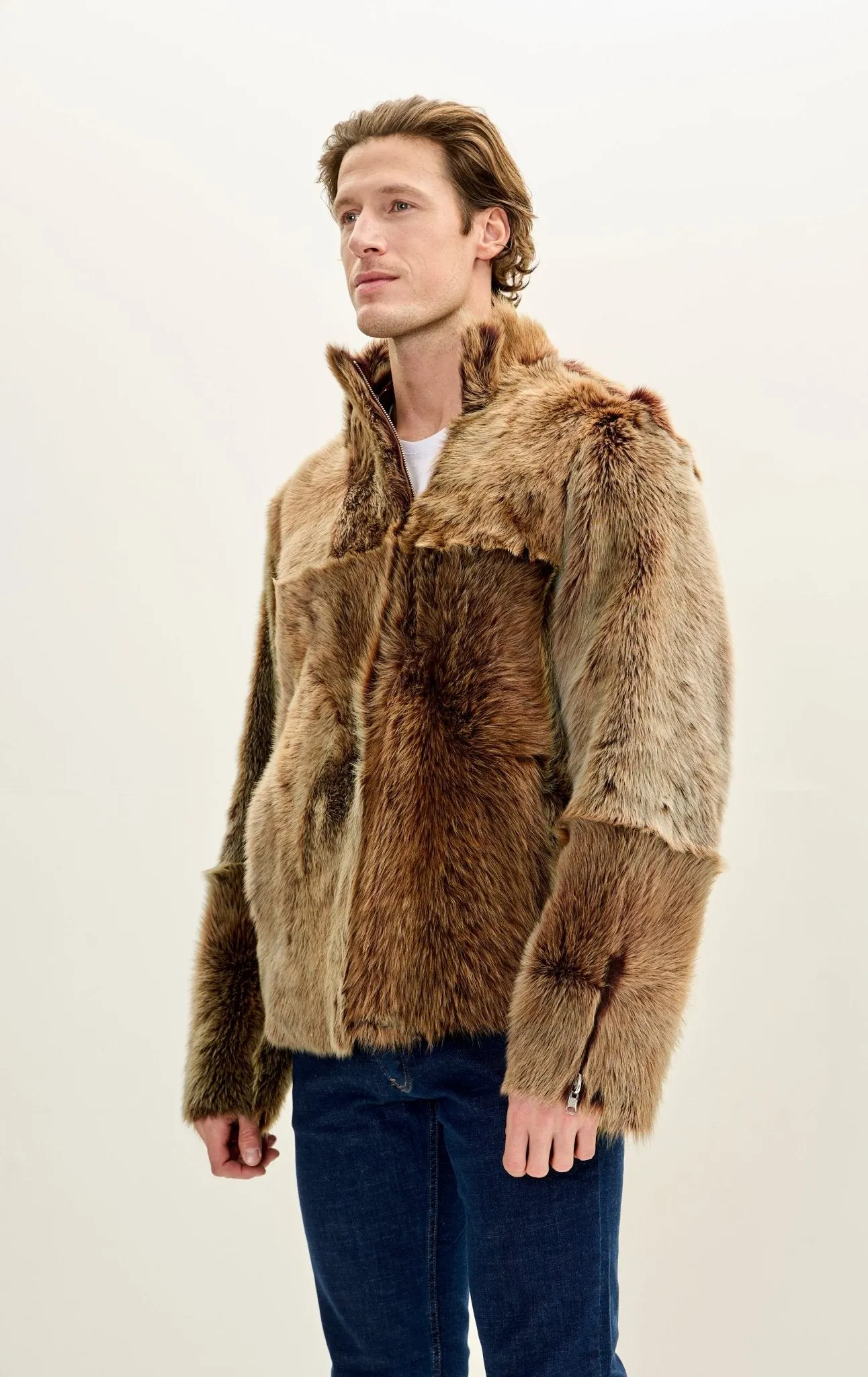 Reversible Toscana Shearling Genuine Leather Jacket - Coffee