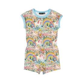 ROCK YOUR BABY EMBROIDERED UNICORNS ROMPER