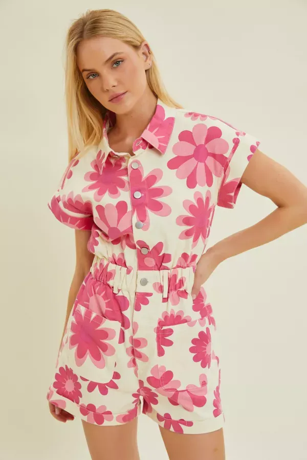 Secret Garden Denim Romper