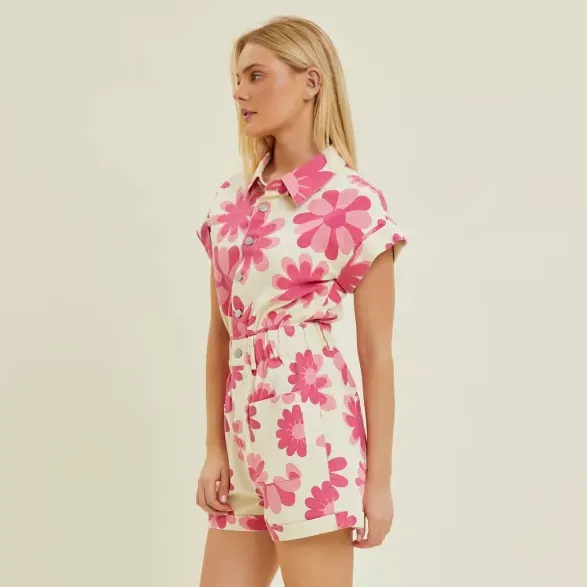 Secret Garden Denim Romper