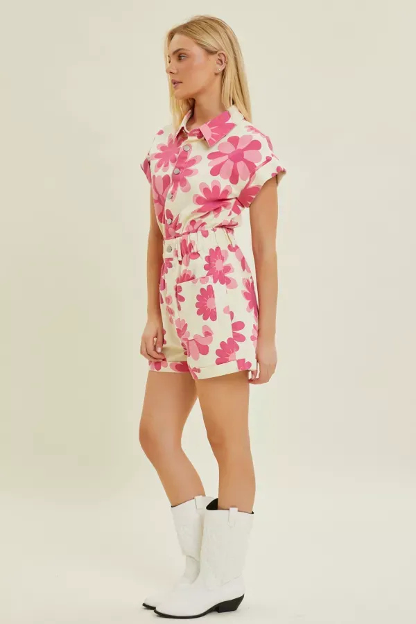 Secret Garden Denim Romper