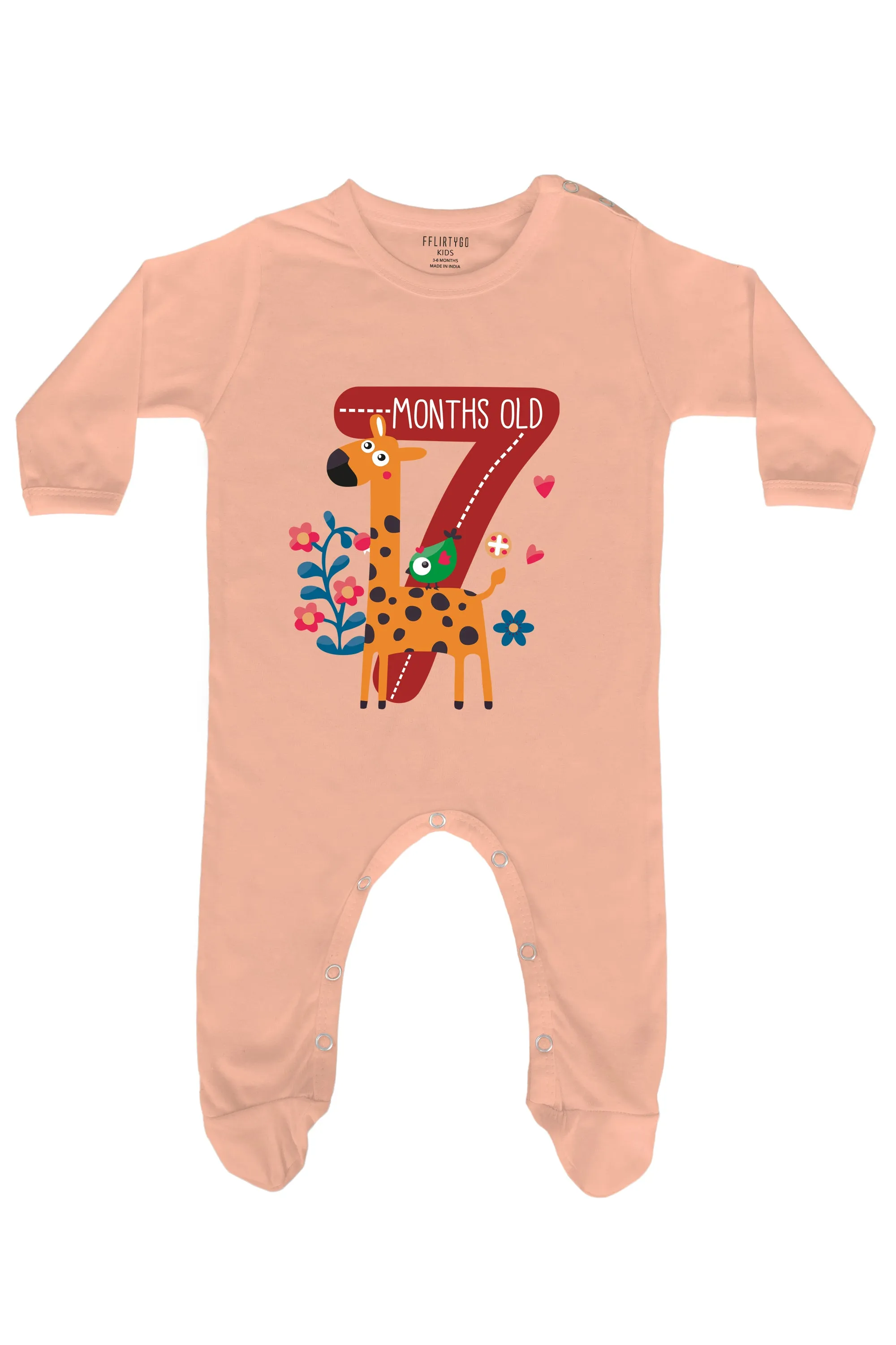 Seven Months Old Milestone Baby Romper | Onesies
