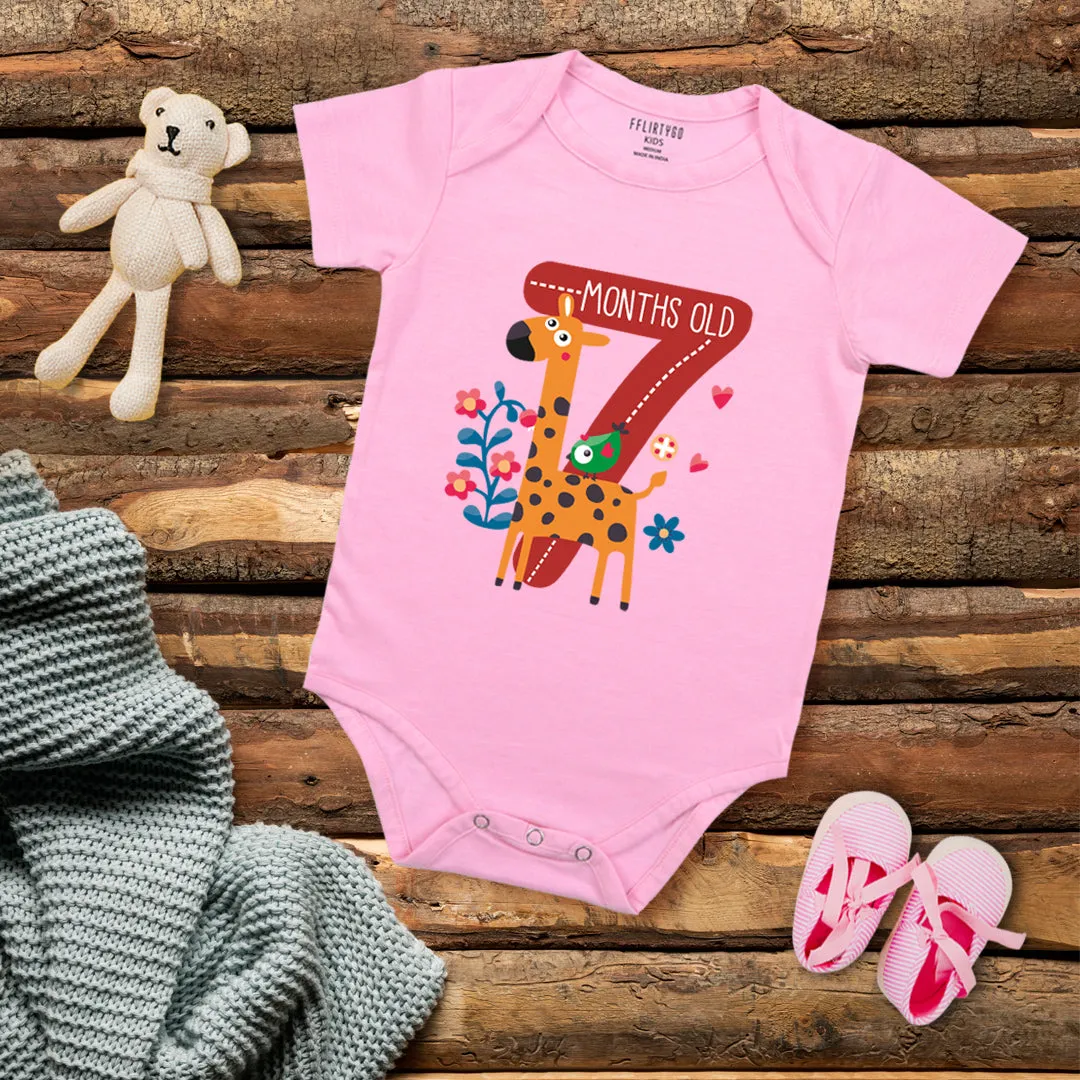 Seven Months Old Milestone Baby Romper | Onesies