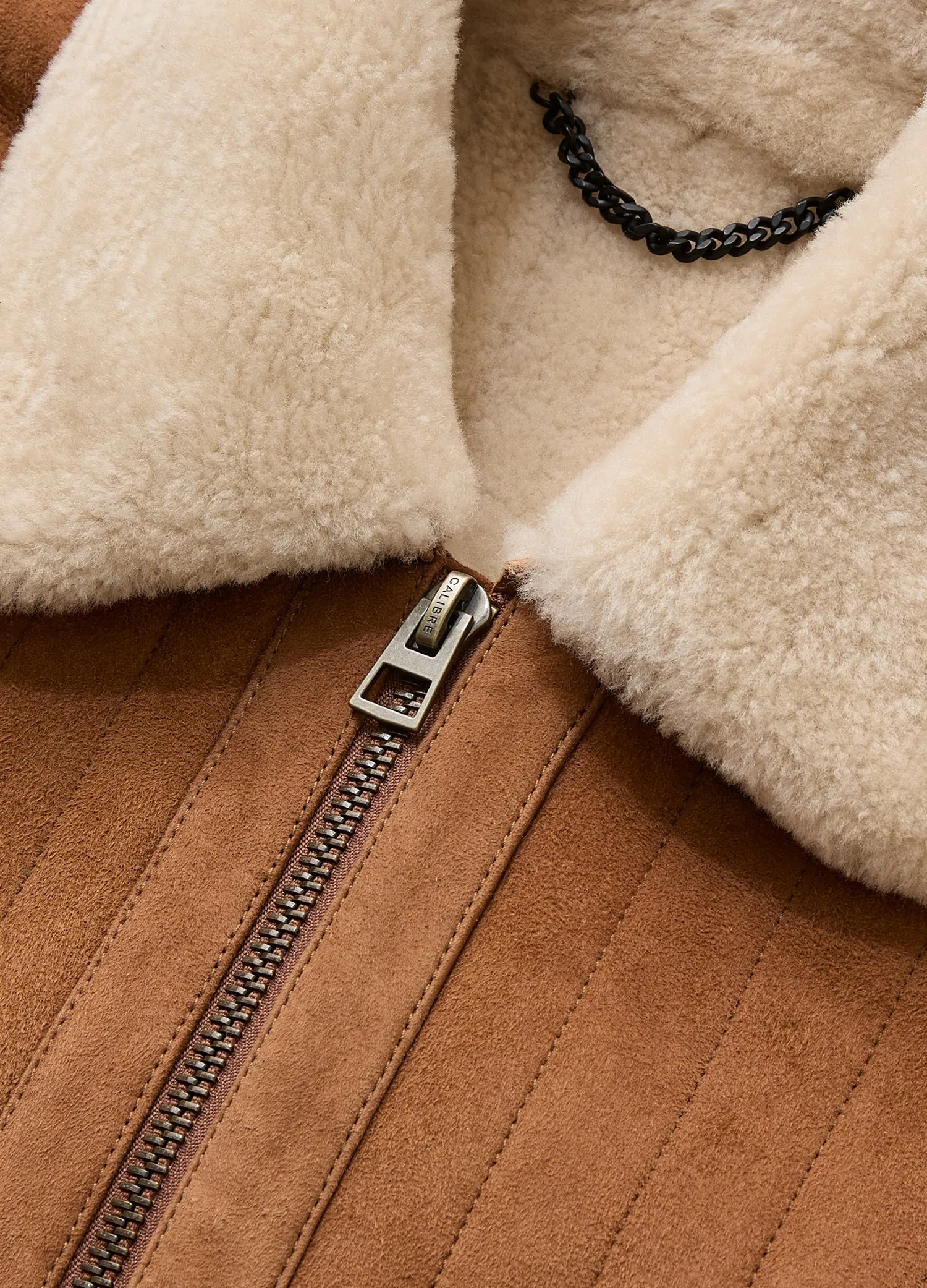 Shearling Aviator Jacket Caramel