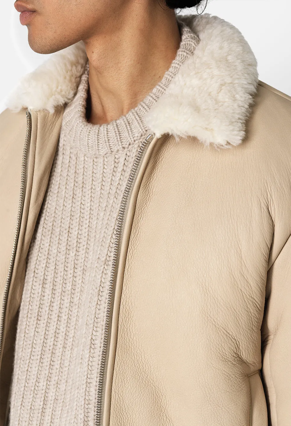 Shearling Teddy Jacket	/ Natural