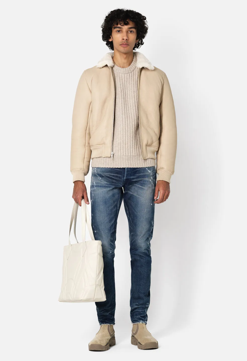 Shearling Teddy Jacket	/ Natural