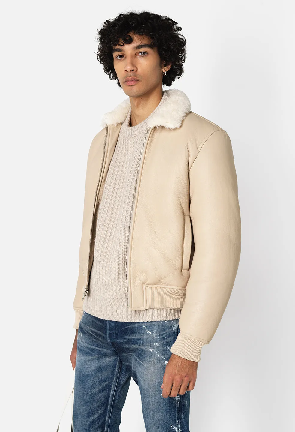 Shearling Teddy Jacket	/ Natural