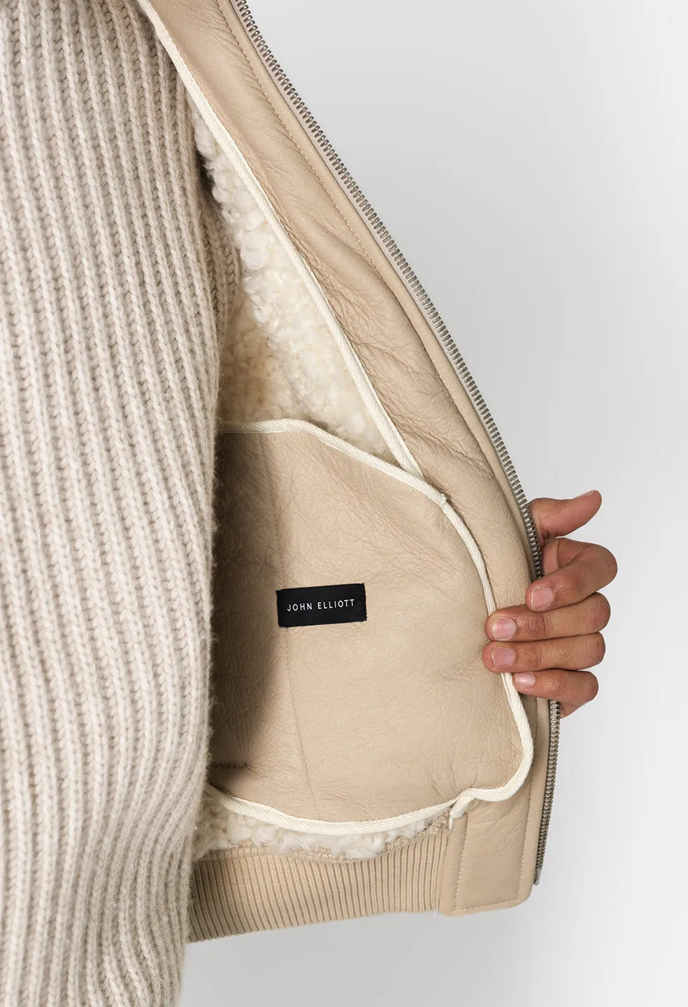Shearling Teddy Jacket	/ Natural