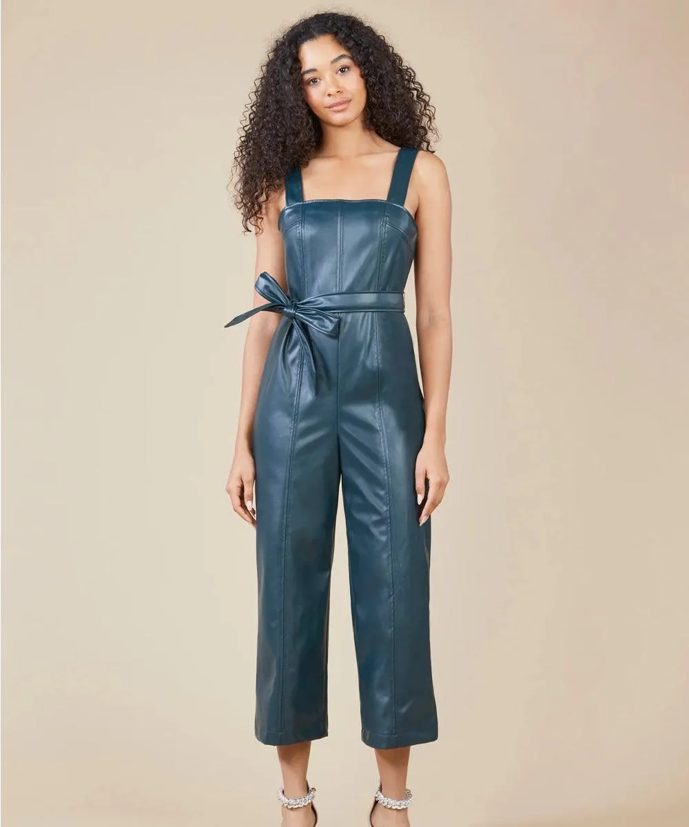 Sleeveless Leather Romper for Women