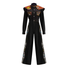 【SPARKLE X GRAND MASTER】Eco-Denim Cheongsam Jumpsuit
