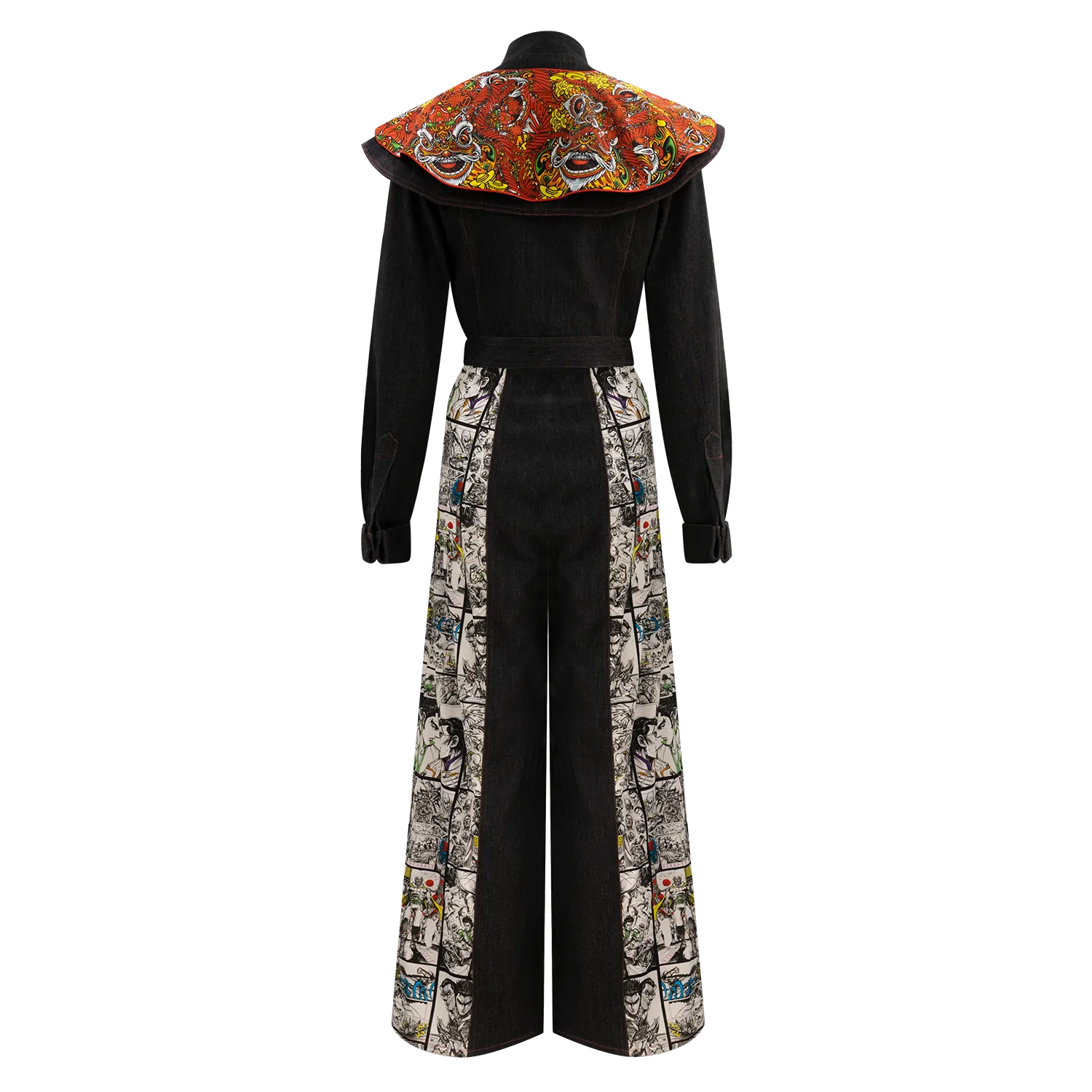 【SPARKLE X GRAND MASTER】Eco-Denim Cheongsam Jumpsuit